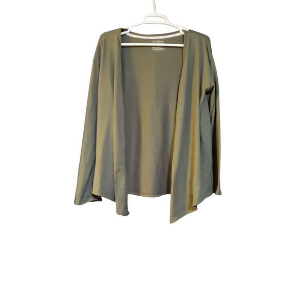 Live 2 Lounge Open Front Cardigan Sweater Green Women's M Super Soft Comfy - Picture 1 of 13